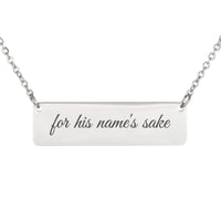 Load image into Gallery viewer, For His Name's Sake Necklace - Psalm 23:3, Minimalist Guidance Bible Scripture Pendant for Sister
