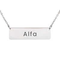 Load image into Gallery viewer, Alfa Necklace – Custom Name Horizontal Bar Necklace for Women

