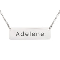 Load image into Gallery viewer, Adelene Necklace – Custom Name Horizontal Bar Necklace for Women
