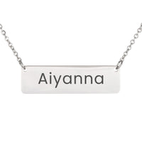 Load image into Gallery viewer, Aiyanna Necklace – Custom Name Horizontal Bar Necklace for Women
