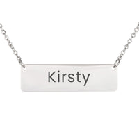 Load image into Gallery viewer, Kirsty Necklace – Personalized Name Chain - Custom Horizontal Bar Necklace for Women
