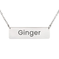 Load image into Gallery viewer, Ginger Necklace – Personalized Name Chain - Custom Horizontal Bar Necklace for Women
