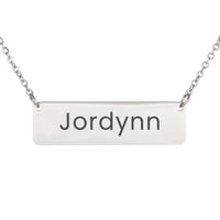 Load image into Gallery viewer, Jordynn Necklace – Custom Name Horizontal Bar Necklace for Women
