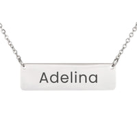 Load image into Gallery viewer, Adelina Necklace – Custom Name Horizontal Bar Necklace for Women
