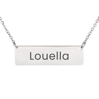 Load image into Gallery viewer, Louella Necklace – Custom Name Horizontal Bar Necklace for Women
