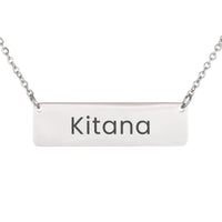 Load image into Gallery viewer, Kitana Necklace – Personalized Name Chain - Custom Horizontal Bar Necklace for Women
