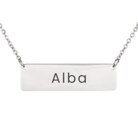 Load image into Gallery viewer, Alba Necklace – Custom Name Horizontal Bar Necklace for Women
