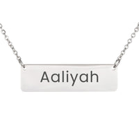 Load image into Gallery viewer, Aaliyah Necklace – Custom Name Horizontal Bar Necklace for Women
