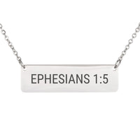 Load image into Gallery viewer, Ephesians 1:5 Necklace - Dainty Encouragement Bible Scripture Jewelry, Birthday Gift for Her
