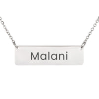 Load image into Gallery viewer, Malani Necklace – Personalized Name Chain - Custom Horizontal Bar Necklace for Women
