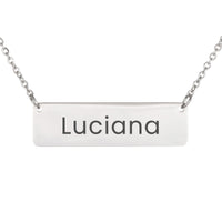 Load image into Gallery viewer, Luciana Necklace – Custom Name Horizontal Bar Necklace for Women
