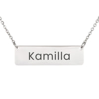 Load image into Gallery viewer, Kamilla Necklace – Custom Name Horizontal Bar Necklace for Women
