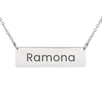 Load image into Gallery viewer, Ramona Necklace – Personalized Name Chain - Custom Horizontal Bar Necklace for Women
