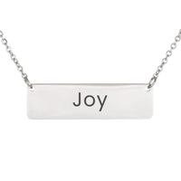 Load image into Gallery viewer, Joy Necklace – Custom Name Horizontal Bar Necklace for Women

