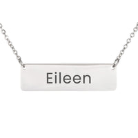 Load image into Gallery viewer, Eileen Necklace – Personalized Name Chain - Custom Horizontal Bar Necklace for Women
