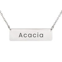 Load image into Gallery viewer, Acacia Necklace – Custom Name Horizontal Bar Necklace for Women

