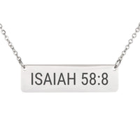 Load image into Gallery viewer, Isaiah 58_8 Necklace - Minimalist Healing Bible Scripture Jewelry for Nurse

