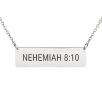 Load image into Gallery viewer, Nehemiah 8:10 Necklace - Strength Scripture Pendant for Daughter
