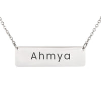 Load image into Gallery viewer, Ahmya Necklace – Personalized Horizontal Bar Necklace for Women
