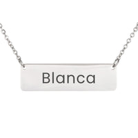 Load image into Gallery viewer, Blanca Necklace – Custom Name Horizontal Bar Necklace for Women
