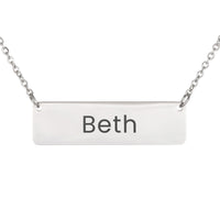 Load image into Gallery viewer, Beth Necklace – Custom Name Horizontal Bar Necklace for Women
