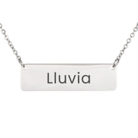 Load image into Gallery viewer, Lluvia Necklace – Personalized Name Chain - Custom Horizontal Bar Necklace for Women
