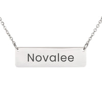 Load image into Gallery viewer, Novalee Necklace – Custom Name Horizontal Bar Necklace for Women
