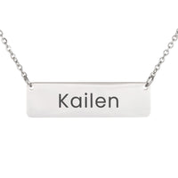 Load image into Gallery viewer, Kailen Necklace – Personalized Name Chain - Custom Horizontal Bar Necklace for Women
