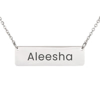Load image into Gallery viewer, Aleesha Necklace – Custom Name Horizontal Bar Necklace for Women
