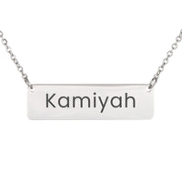 Load image into Gallery viewer, Kamiyah Necklace – Custom Name Horizontal Bar Necklace for Women
