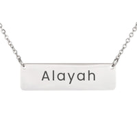 Load image into Gallery viewer, Alayah Necklace – Custom Name Horizontal Bar Necklace for Women
