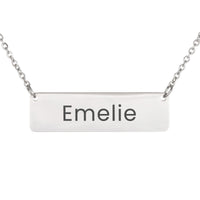 Load image into Gallery viewer, Emelie Necklace – Personalized Name Chain - Custom Horizontal Bar Necklace for Women
