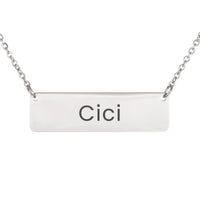 Load image into Gallery viewer, Cici Necklace – Custom Name Horizontal Bar Necklace for Women
