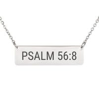 Load image into Gallery viewer, Psalm 56:8 Necklace - Comfort Bible Scripture Jewelry for Mom
