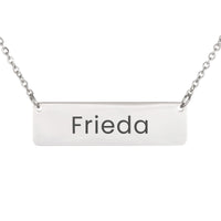 Load image into Gallery viewer, Frieda Necklace – Personalized Name Chain - Custom Horizontal Bar Necklace for Women
