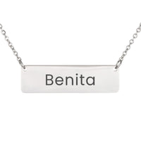 Load image into Gallery viewer, Benita Necklace – Custom Name Horizontal Bar Necklace for Women
