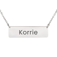 Load image into Gallery viewer, Korrie Necklace – Personalized Name Chain - Custom Horizontal Bar Necklace for Women
