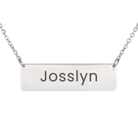 Load image into Gallery viewer, Josslyn Necklace – Custom Name Horizontal Bar Necklace for Women
