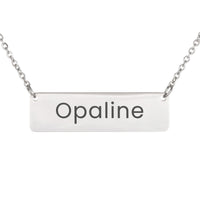 Load image into Gallery viewer, Opaline Necklace – Custom Name Horizontal Bar Necklace for Women
