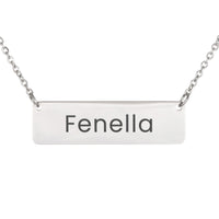 Load image into Gallery viewer, Fenella Necklace – Custom Name Horizontal Bar Necklace for Women
