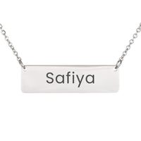 Load image into Gallery viewer, Safiya Necklace – Personalized Name Chain - Custom Horizontal Bar Necklace for Women
