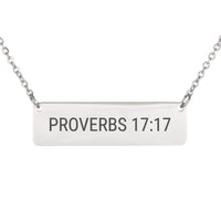 Load image into Gallery viewer, Proverbs 17:17 Necklace - Love Bible Jewelry, Anniversary Gift

