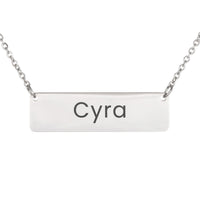 Load image into Gallery viewer, Cyra Necklace – Custom Name Horizontal Bar Necklace for Women
