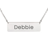 Load image into Gallery viewer, Debbie Necklace – Personalized Name Chain - Custom Horizontal Bar Necklace for Women

