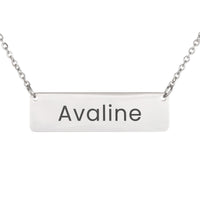 Load image into Gallery viewer, Avaline Necklace – Custom Name Horizontal Bar Necklace for Women
