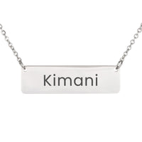 Load image into Gallery viewer, Kimani Necklace – Personalized Name Chain - Custom Horizontal Bar Necklace for Women
