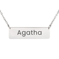 Load image into Gallery viewer, Agatha Necklace – Custom Name Horizontal Bar Necklace for Women
