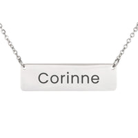 Load image into Gallery viewer, Corinne Necklace – Custom Name Horizontal Bar Necklace for Women
