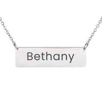 Load image into Gallery viewer, Bethany Necklace – Custom Name Horizontal Bar Necklace for Women
