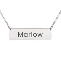 Load image into Gallery viewer, Marlow Necklace – Personalized Name Chain - Custom Horizontal Bar Necklace for Women
